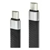 Καλώδιο USB Techly ICOC-USBC-FL-U4 USB4 Gen 2x2 0,124 m μαύρο
