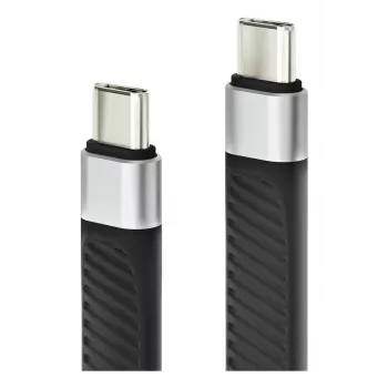 Καλώδιο USB Techly ICOC-USBC-FL-U4 USB4 Gen 2x2 0,124 m μαύρο