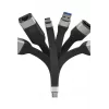 Καλώδιο USB Techly ICOC-USBC-FL-U4 USB4 Gen 2x2 0,124 m μαύρο
