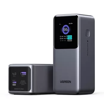 Powerbank Ugreen 20000mAh 130W ταχείας φόρτισης Λιθίου Γκρι