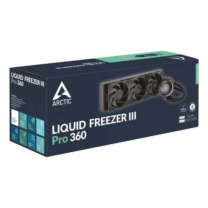 ARCTIC Liquid Freezer III Pro 360 - Πολυσυμβατή All-in-One υδρόψυξη CPU