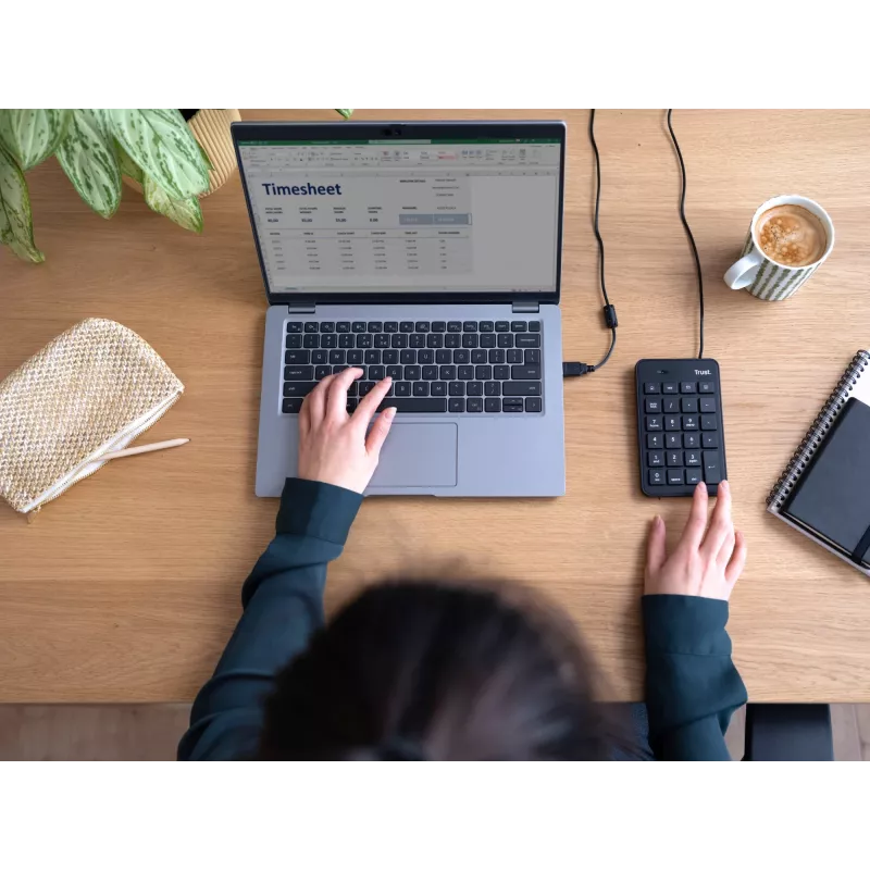 Trust 22221 Αριθμητικό πληκτρολόγιο Laptop/PC USB μαύρο