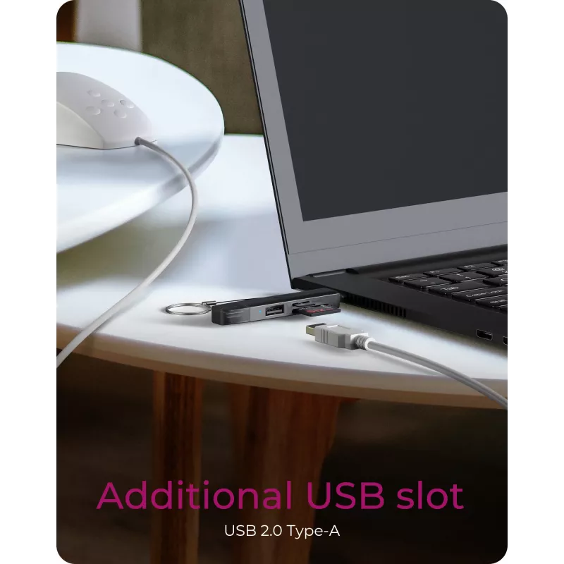 Αναγνώστης καρτών icybox 61179 – USB 3.2 Gen1 3-in-1, υποδοχές USB Type-C και Type-A