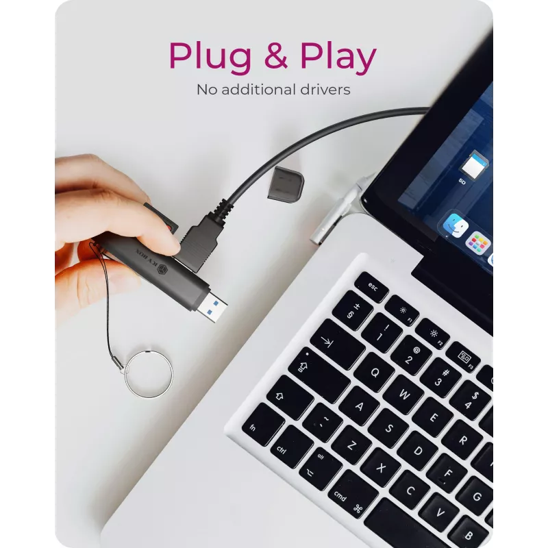 Αναγνώστης καρτών icybox 61179 – USB 3.2 Gen1 3-in-1, υποδοχές USB Type-C και Type-A
