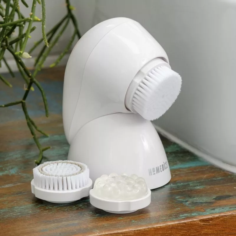 HoMedics FAC-600-EU βούρτσα προσώπου παλμική ροζ χρυσό, λευκό μπαταρία