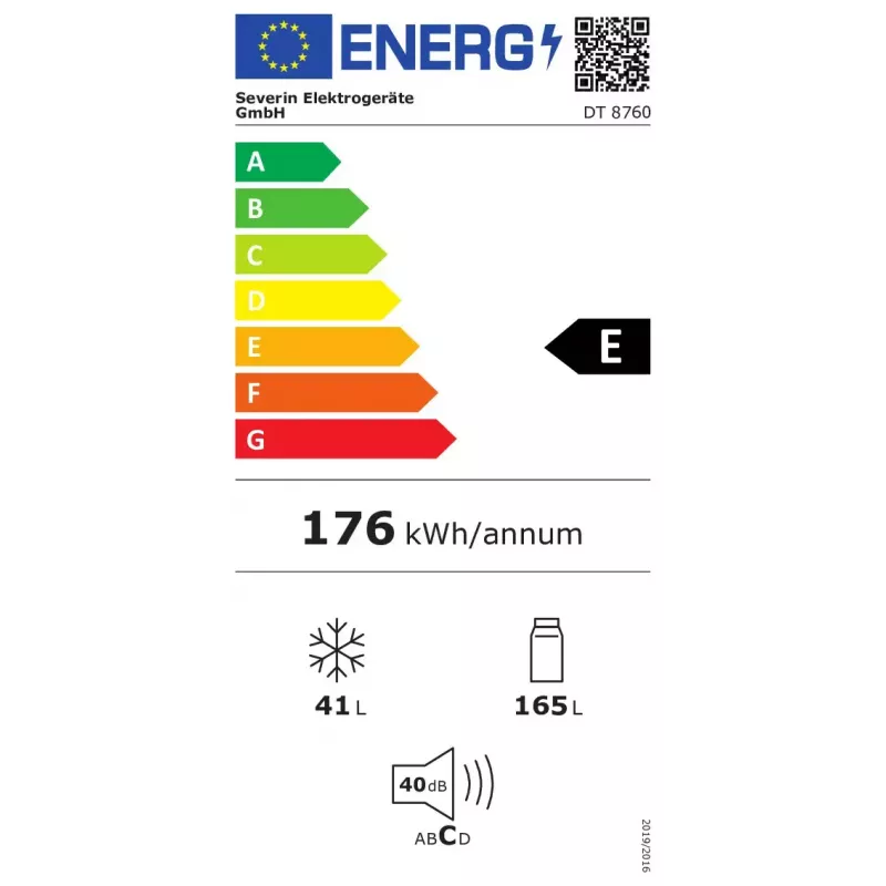 Severin DT 8760 ψυγειοκαταψύκτης 206 L