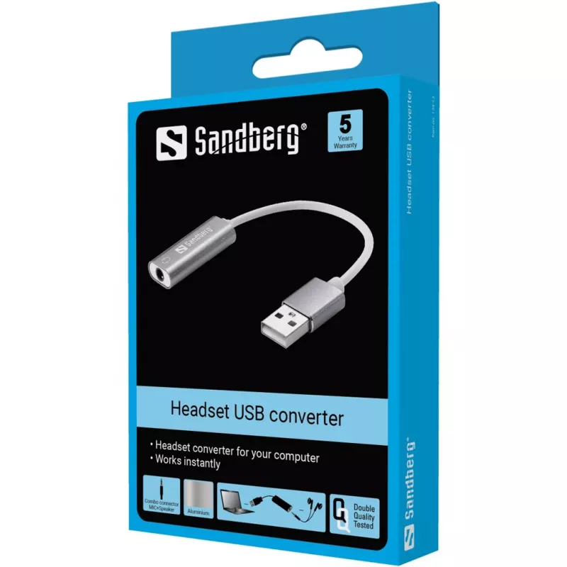 Μετατροπέας USB headset Sandberg Sandberg Headset USB-Μετατροπέας