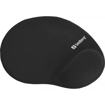 Sandberg Gel mouse pad με στήριγμα καρπού, μαύρο, μονόχρωμο, gel, στήριγμα καρπού