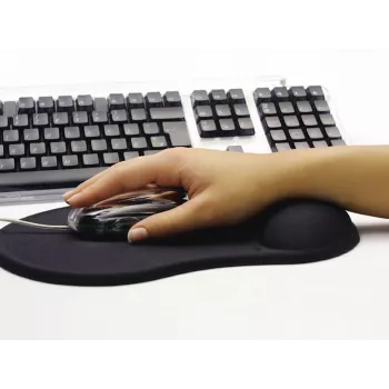 Sandberg Gel mouse pad με στήριγμα καρπού, μαύρο, μονόχρωμο, gel, στήριγμα καρπού