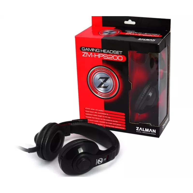 Ακουστικά Zalman ZM-HPS200 Headset Ενσύρματα Headband Gaming μαύρα