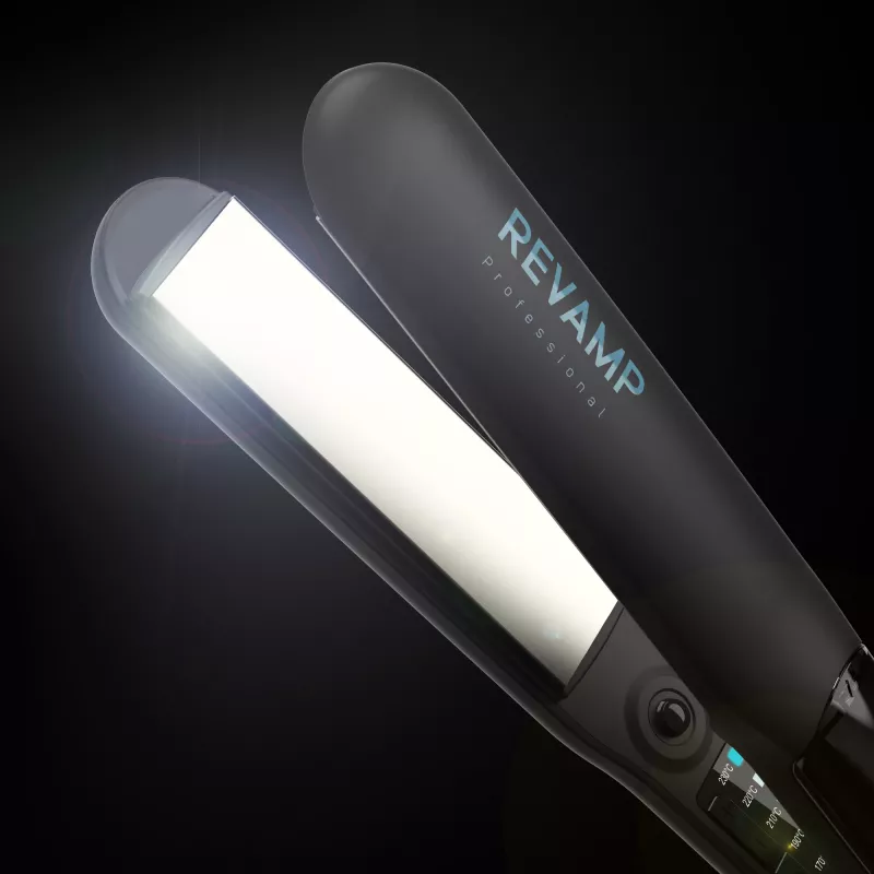 Σίδερο μαλλιών Revamp Progloss Steamcare ST-1600-EU Ατμού Μαύρο 3 m