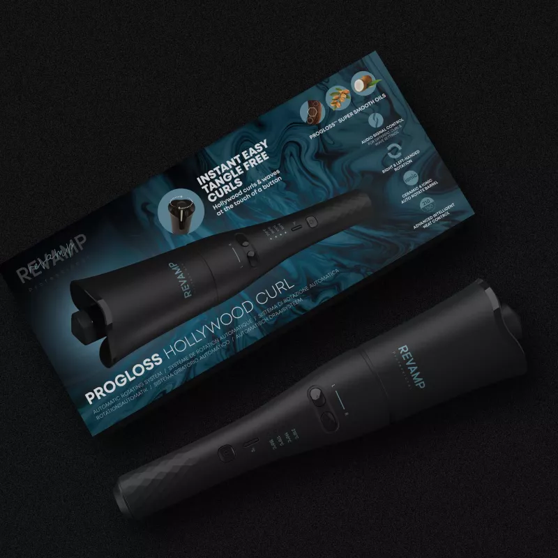 Revamp Progloss Hollywood Curl Automatic σίδερο μπούκλας Warm Μαύρο 3 m