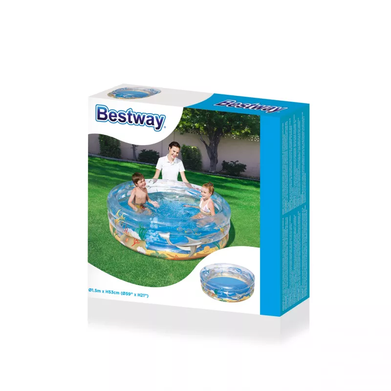 Φουσκωτή πισίνα Bestway Transparent Seeleben Pool Φ1,5m x H53cm
