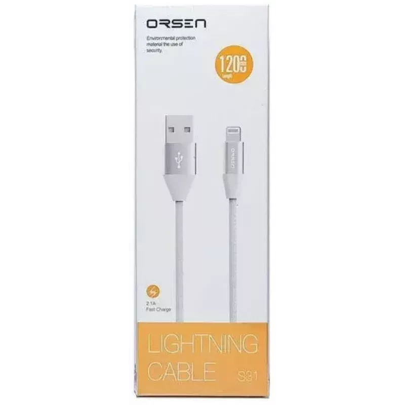 Καλώδιο δεδομένων Micro-USB Orsen S32 2.1A 1,2 m γκρι
