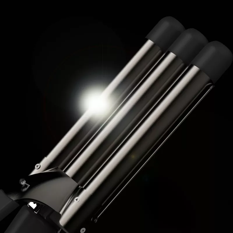 Σίδερο για μπούκλες Revamp Progloss Deep Beach Waver θερμό μαύρο 3 m