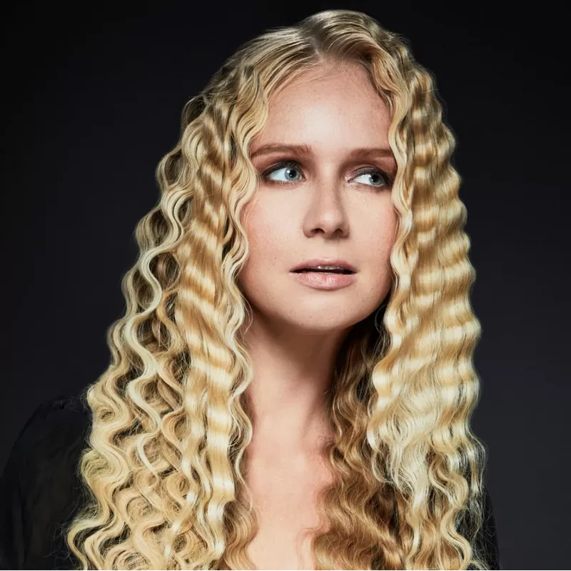 Σίδερο για μπούκλες Revamp Progloss Deep Beach Waver θερμό μαύρο 3 m