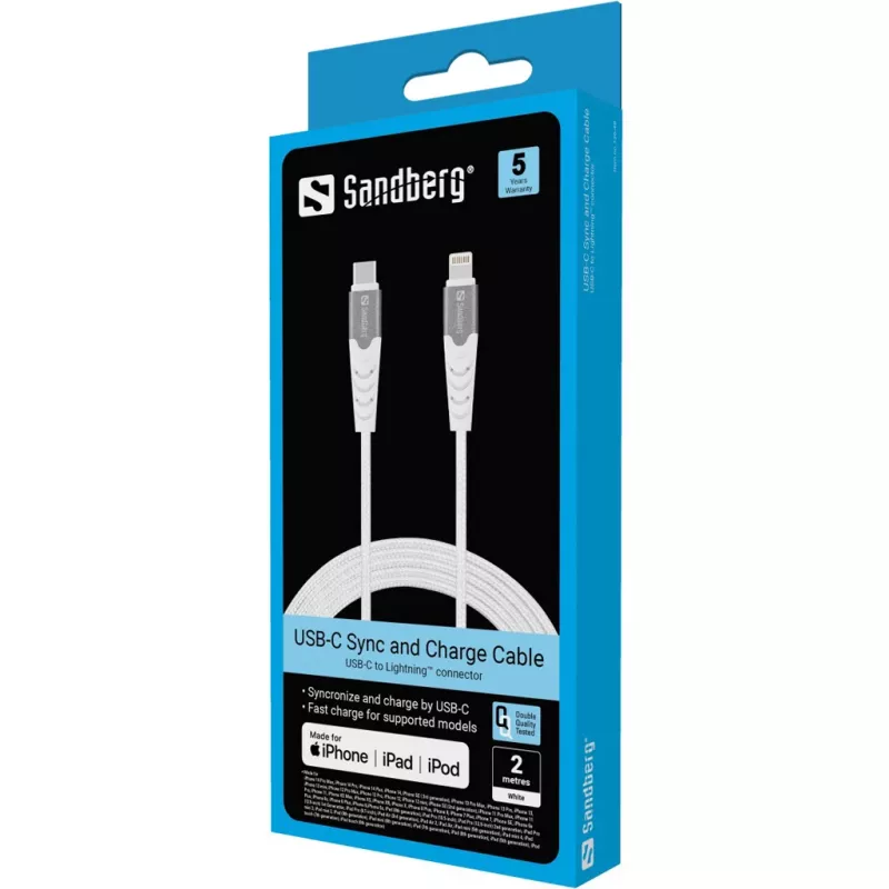 Καλώδιο Sandberg USB-C PD to Lightning MFI 2M PRO 2m Lightning USB C