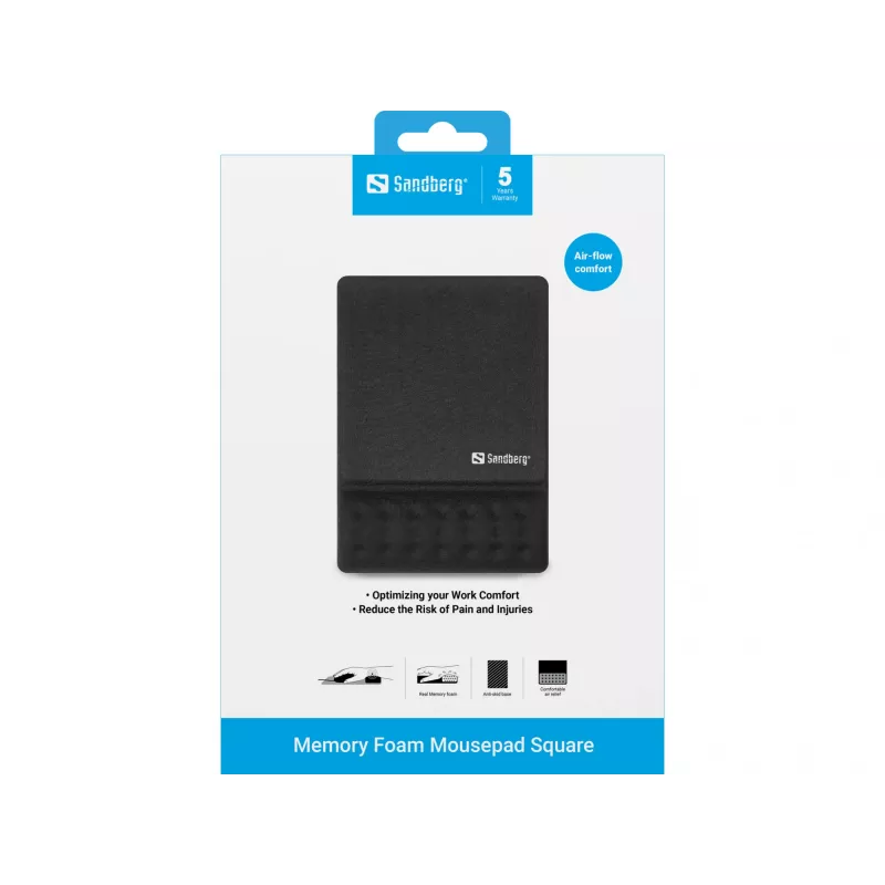 Mousepad Sandberg Memory Foam Τετράγωνο