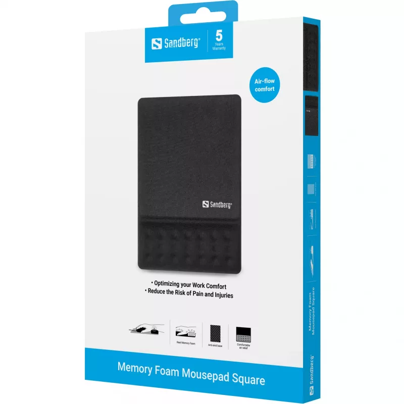 Mousepad Sandberg Memory Foam Τετράγωνο