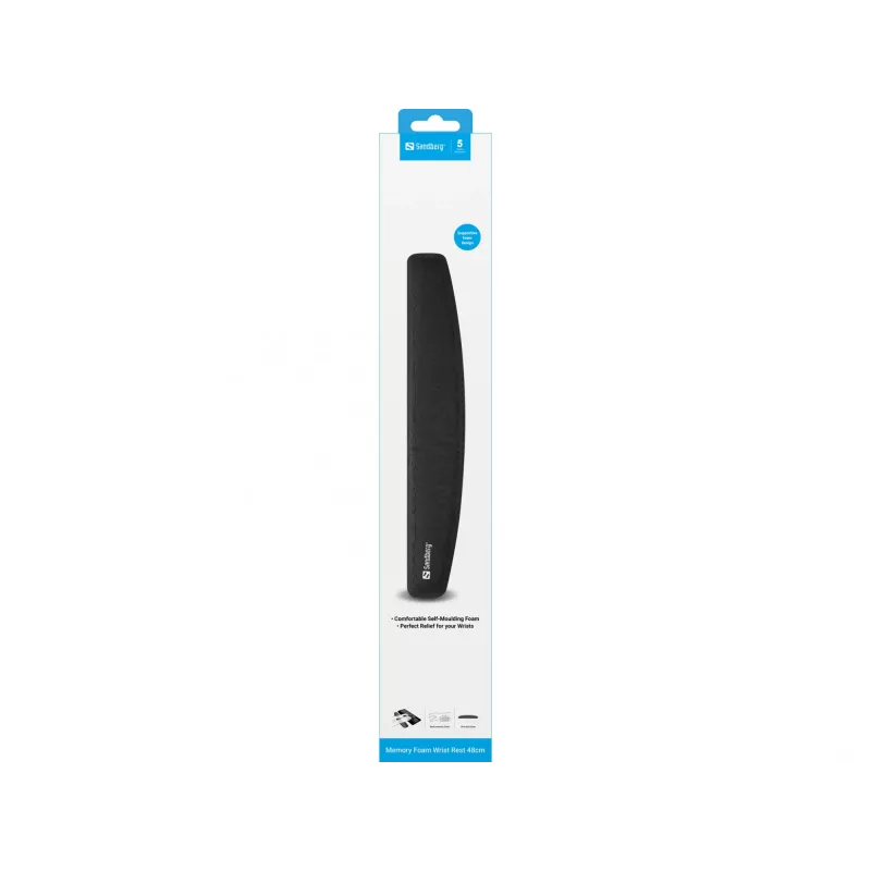 Στήριγμα καρπού Sandberg Memory Foam 48 cm Μαύρο