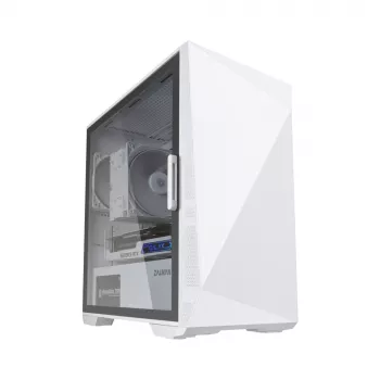 Zalman Z1 Iceberg White - mATX Mid Tower κουτί PC / 2x 120 mm ανεμιστήρες προεγκατεστημένοι, Mini Tower