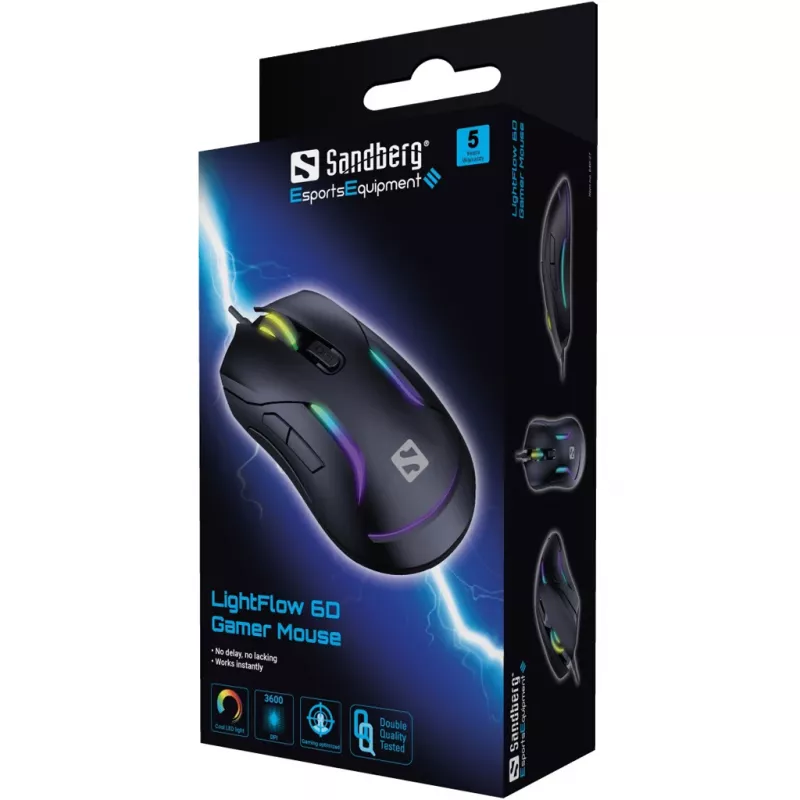 Ποντίκι Sandberg LightFlow 6D USB Type-A