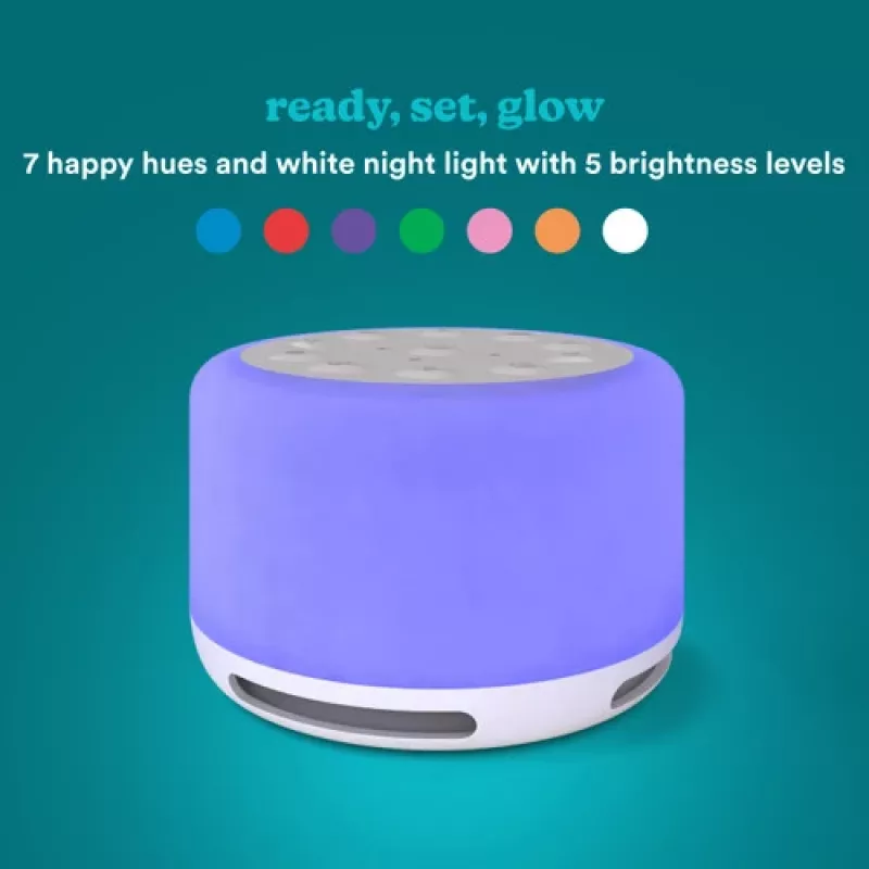 HoMedics SS-2700WH SoundSleep Aura ηχείο με γεννήτρια ήχων, Bluetooth 5.3, επαναφορτιζόμενο μέσω USB-C, νυχτερινό φως
