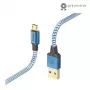 Hama Reflective Καλώδιο USB USB 2.0 1,5 m USB A Micro-USB B μπλε
