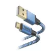 Hama Reflective Καλώδιο USB USB 2.0 1,5 m USB A Micro-USB B μπλε