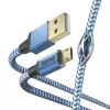 Hama Reflective Καλώδιο USB USB 2.0 1,5 m USB A Micro-USB B μπλε
