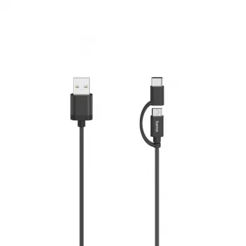 Hama 00200616 Καλώδιο USB USB 2.0 0,75 m USB A USB C/Micro-USB A μαύρο
