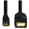 Hama 173892 καλώδιο USB USB 2.0 0,15 m Micro-USB B USB-A μαύρο