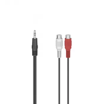 Hama 00205185 καλώδιο ήχου 0,1 m 2 x RCA 3,5 mm μαύρο