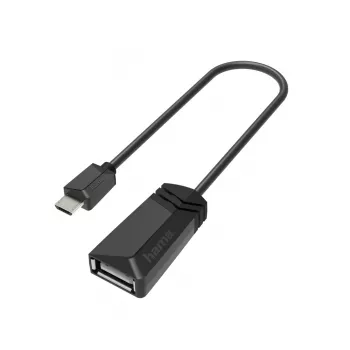 Hama 00200308 προσαρμογέας καλωδίου Micro-USB USB Type-A μαύρο
