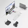 Hama 00200103 σταθμός σύνδεσης USB-C 9 σε 1, USB 3.2 Gen 1, 4x USB-A, USB-C PD, HDMI, LAN, SD/microSD, γκρι