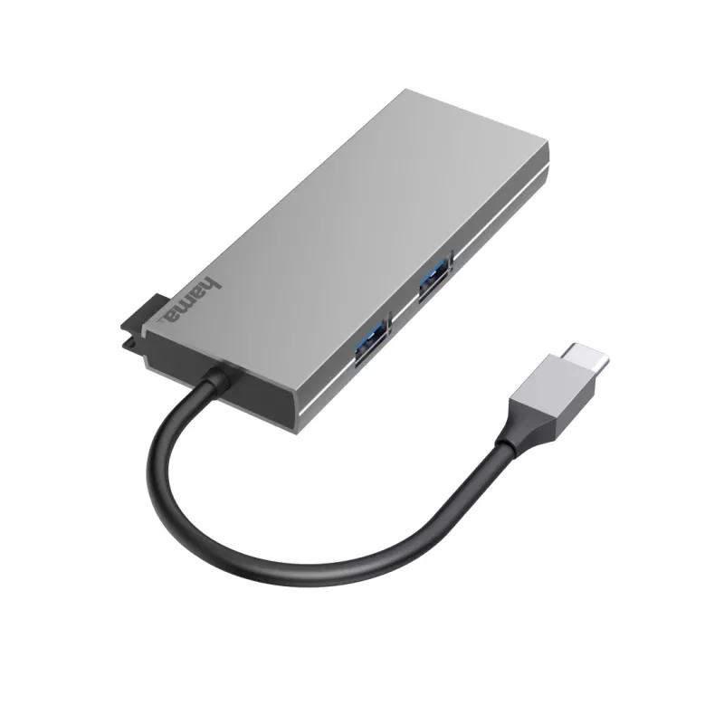 Hama 00200110 προσαρμογέας πολλαπλών θυρών USB-C, σταθμός σύνδεσης, 6 θύρες, USB-C 3.2 Gen 1, HDMI