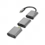 Hama 00200306 Connect2Go σετ προσαρμογέων βίντεο/ήχου 6 σε 1, USB-C, Mini DisplayPort, HDMI, VGA, 4K, γκρι