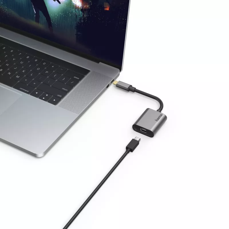Hama 00200306 Connect2Go σετ προσαρμογέων βίντεο/ήχου 6 σε 1, USB-C, Mini DisplayPort, HDMI, VGA, 4K, γκρι