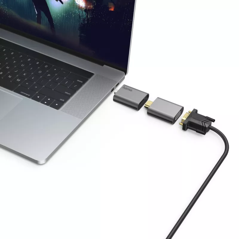 Hama 00200306 Connect2Go σετ προσαρμογέων βίντεο/ήχου 6 σε 1, USB-C, Mini DisplayPort, HDMI, VGA, 4K, γκρι