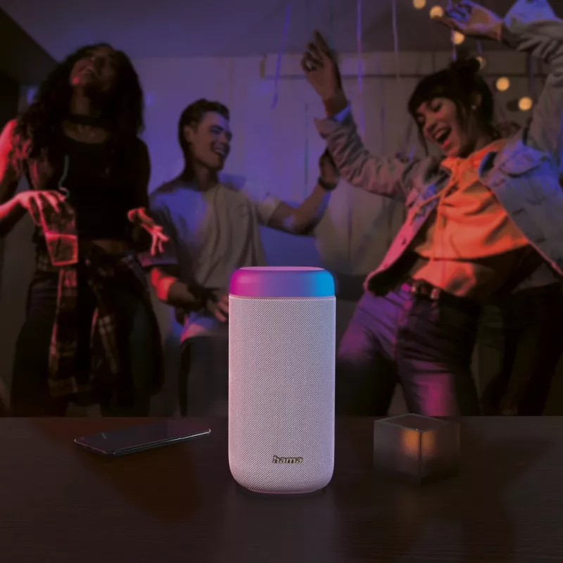 Hama Shine 2.0 Στερεοφωνικό φορητό ηχείο Λευκό 30 W