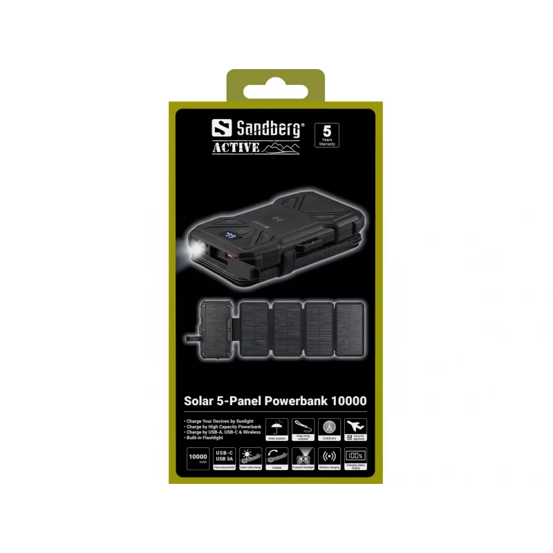 Φορητό powerbank Sandberg Solar 5-Panel 10000 mAh
