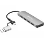 Sandberg USB-C/A σε 4xUSB 3.0 Hub αλουμινίου 5000 Mbit/s