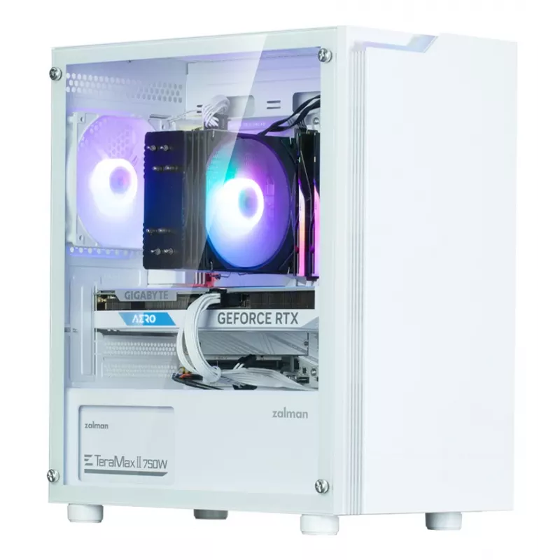 Κουτί υπολογιστή Zalman T4 Plus Mini Tower λευκό