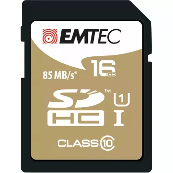 Μνήμη flash Emtec 16 GB SDHC Class 10 χρυσό