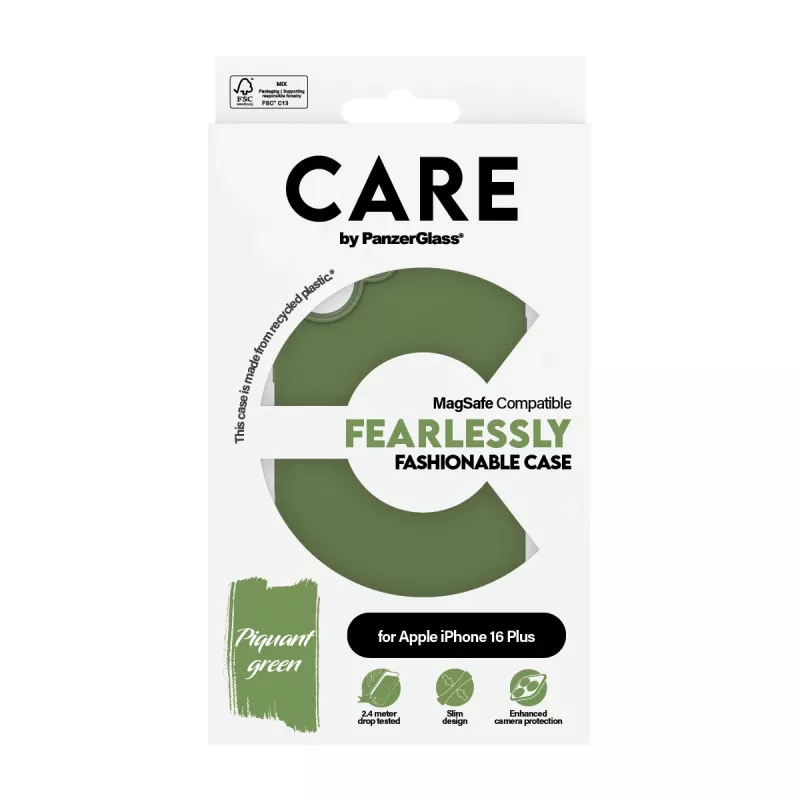 PanzerGlass CARE™ by ® Case Πράσινο με MagSafe iPhone 16 Plus, Θήκη, Apple, Apple - iPhone 16 Plus, Πράσινο