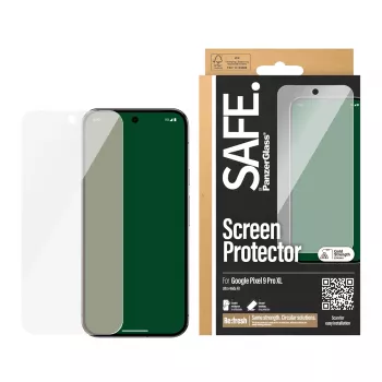 Μεμβράνη προστασίας οθόνης PanzerGlass SAFE. by ® Google Pixel 9 Pro XL Ultra-Wide Fit ανθεκτική σε γρατσουνιές ανθεκτική σε κρούσεις