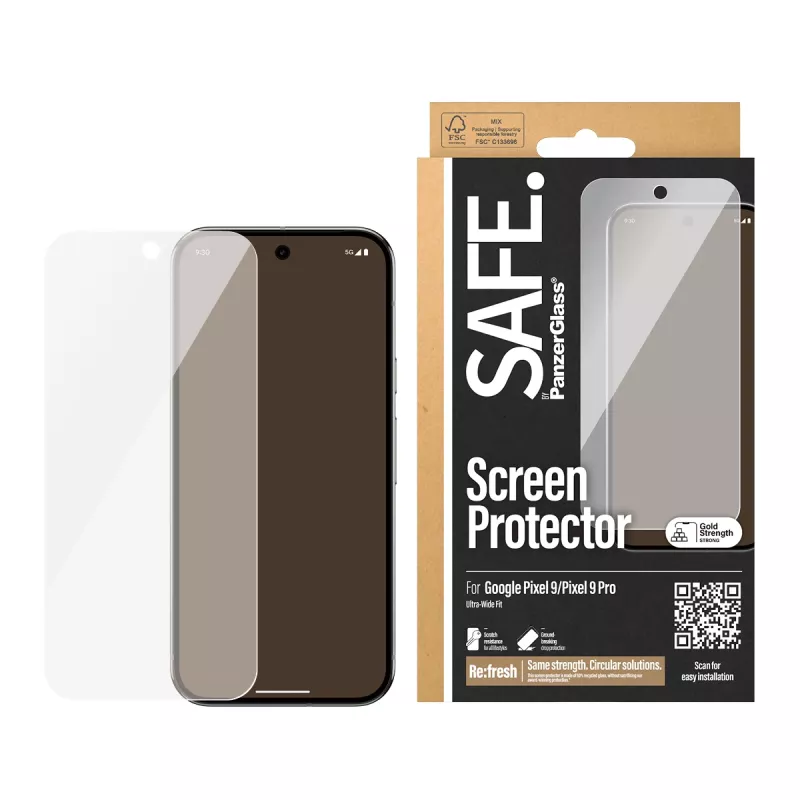 Προστατευτικό Οθόνης PanzerGlass SAFE. by ® Google Pixel 9 | 9 Pro Ultra-Wide Fit Scratch Shock Resistant