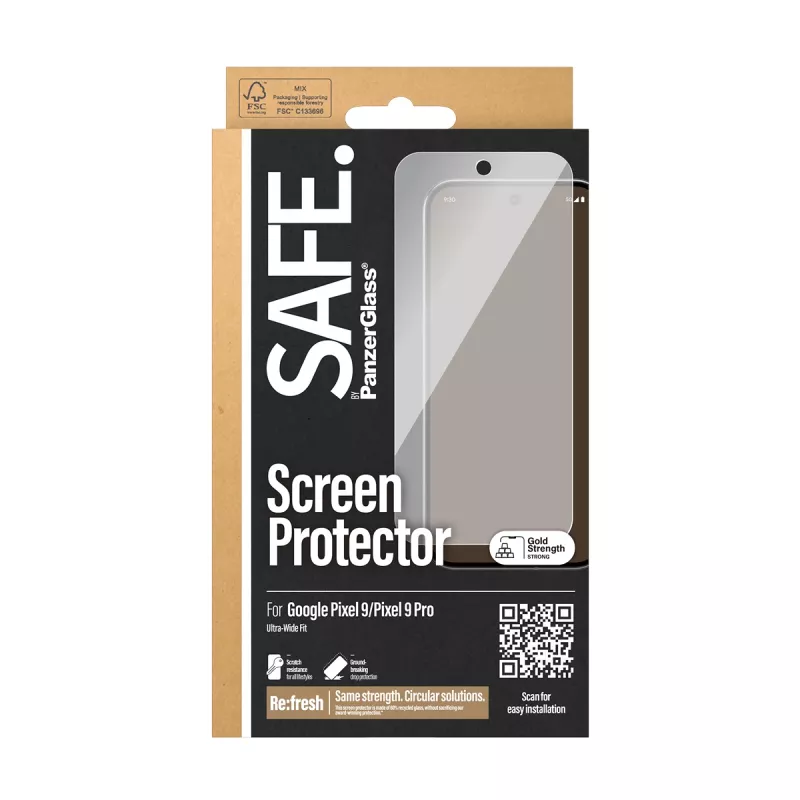 Προστατευτικό Οθόνης PanzerGlass SAFE. by ® Google Pixel 9 | 9 Pro Ultra-Wide Fit Scratch Shock Resistant