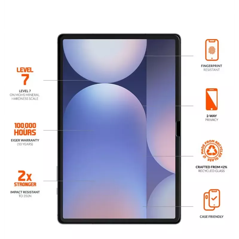 Διαφανής μεμβράνη προστασίας οθόνης EIGER EGMSP00329 Samsung Galaxy Tab S7 S9