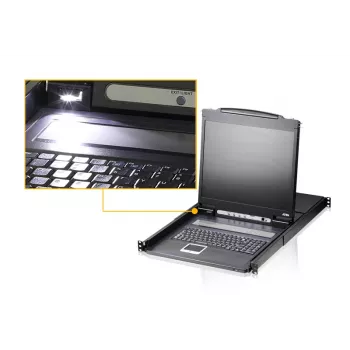 Διακόπτης KVM ATEN CL1308N τοποθέτησης σε rack μαύρο PS/2 USB VGA 1U